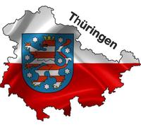 Perfect Sticker 45cm! Hochwertiger Auto-Aufkleber Sticker Wohnmobil Wohnwagen Abenteuer Urlaub Wandern WOMO WOWA Camping I089 Bundesland Thüringen Schrift Text Decal