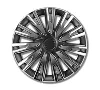 4 Stk. Radzierblende Radkappen 16 Zoll Auto KFZ Copra in schwarz / chrom | PETEX