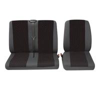 Petex 30071912 Profi 1 Sitzbezug 2teilig Polyester Rot, Anthrazit Fahrersitz, Doppelsitz