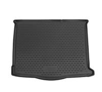 PETEX 3D Kofferraum Schalenmatte Passform für Ford Focus Fließheck ab 09/2018 5-Türer mit vertiefter Ladefläche und Notrad, Kofferraumwanne in schwarz