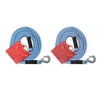 PETEX Abschleppseil bis 3000kg für PKW, SUV, Quad & Wohnmobile mit Karabinerhaken (Packung mit 2)