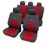 PETEX Auto Sitzbezüge Universal Komplett Set 11-teilig - Active Sports rot, Eco Class mit SAB 1 Vario