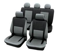 Leder Look Grau & Schwarz Autositzbezüge