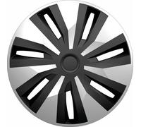 Petex 15" Zoll Radkappe Satz schwarz/silber RBV56115 Radzierblenden Radblende