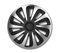 PETEX Radblenden Set Caliber schwarz Silber 14" Radkappen Radzierblend