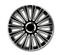 Petex Radkappe 14" Zoll Radzierblenden Satz Radblende schwarz/silber RB543514