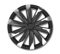 Petex Radkappe 15" Zoll Radzierblenden Satz Radblende schwarz/silber RB563515