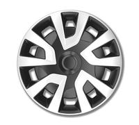 Petex 15" Zoll Radkappe Satz schwarz/silber RBV56015 Radzierblenden Radblende