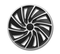 Petex 17" Zoll Radkappe Satz schwarz/silber RBV55517 Radzierblenden Radblende