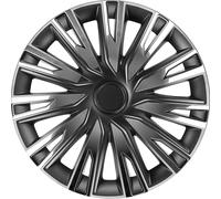 4 Stk. Radzierblende Radkappen 15 Zoll Auto KFZ Copra in schwarz / chrom | PETEX