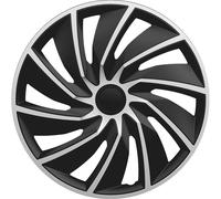 Petex 17" Zoll Radkappe Satz schwarz/silber RBV55517 Radzierblenden Radblende