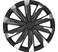 4 Stk. Radzierblende Radkappen 17 Zoll Auto Typhoon in schwarz / silber | PETEX