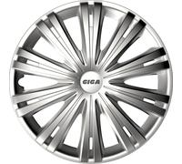 4x Radzierblende 16 Zoll ABS silber 2-fach lackiert Giga | PETEX