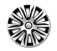 Radkappen Satz 14 Zoll Nardo silber/schwarz von Petex (1350-3534) Radzierblenden, Radblenden, Felgendeckel, Raddeckel, Stahlfelge