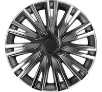PETEX 16 Zoll Radzierblenden/Radkappen, 4 Stück, Auto, KFZ - Copra, ABS Kunststoff in schwarz/Chrom