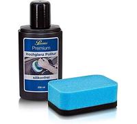 Petzoldt's 250 ml Premium Hochglanz Politur Set mit Handpolierschwamm, Anti-Hologramm Eigenschaften für perfekten Spiegelglanz auf Lack, für Poliermaschinen und Handpolitur