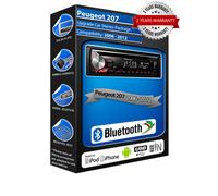 Peugeot 207 DEH-S320BT Autoradio, USB CD MP3 AUX Eingang Bluetooth Kit