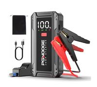 PGNOOGE Starthilfe Powerbank 26800mAh 6000A (bis All Benzin, 10 L Diesel) Auto Starthilfe mit LED-Taschenlampe, großen Bildschirm, Jumper Bildschirm, Autobatterie Booster für SUV Motorrad Rasenmäher