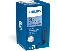 Philips D3S, LED-Effekt, Gleichmäßiges weißes Licht, Bis zu 120 % mehr Sicht 42403WHV2C1