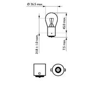 PHILIPS Glühlampe, Brems-/Schlusslicht Rückfahrleuchte Kennzeichenleuchte