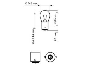 PHILIPS Glühlampe, Kennzeichenleuchte 12498cp Kugellampe für HOBBYCAR Citroën Volvo Ford DAF Vaughall BMW (BRILLIANCE) HOLDEN Iveco Opel MER