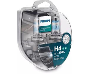Philips H4 12342XVPS2 X-treme Vision Pro150% Scheinwerfer-Halogen Lampen Duo Box (2 Stück)