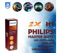 PHILIPS MASTER DUTY 24V LKW Lampen H1 R2 H3 H4 H7 H11 robuste Premium Birnen