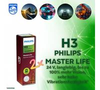 PHILIPS MASTER LIFE 24V LKW Lampen H1 H3 H4 H7 H11 langlebig Premium Birne