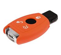 PhoneNatic Silikon Schlüssel Hülle kompatibel mit der Mercedes-Benz C Klasse 3-Tasten Fernbedienung in orange Funkschlüssel 3-Key
