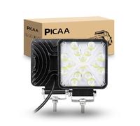 PICAA LED Arbeitsscheinwerfer, 2 Stück 4.1 Zoll 48W 12V 24V Doppelfarben Weiß & Amber led zusatzscheinwerfer, Punktstrahl Nebel Offroad Fahrleuchten für Traktor, Lkw, Pkw, ATV für Gelände Fahrten