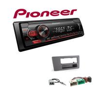 Pioneer 1-DIN Autoradio USB AUX Android Set für Volvo V70 2000-2004 schwarz