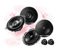 PIONEER 16,5m/10cm Front/Heck Auto Lautsprecher Komplett-SET für OPEL (#369)