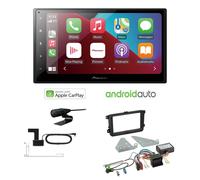 Pioneer SPH-DA160DAB 2-DIN Autoradio Apple CarPlay Android Auto Bluetooth DAB USB passend für Volkswagen VW T5 Transporter 2003-2015 runde Ecken, schwarz inkl Canbus + LFB