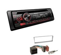 Pioneer DEH-S320BT 1-DIN Autoradio Bluetooth CD-Tuner USB Spotify inkl. Einbauset passend für Alfa Romeo 156 Facelift 2002-2003 Silber