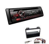 Pioneer DEH-S320BT 1-DIN Autoradio Bluetooth CD-Tuner USB Spotify inkl. Einbauset passend für Ford Fiesta V 2001-2005 schwarz
