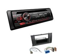 Pioneer DEH-S320BT 1-DIN Autoradio Bluetooth CD-Tuner USB Spotify inkl. Einbauset passend für Suzuki Swift Sport 2007-2010 schwarz