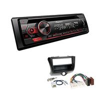 Pioneer DEH-S320BT 1-DIN Autoradio Bluetooth CD-Tuner USB Spotify inkl. Einbauset passend für Toyota Yaris Verso Facelift 2003-2005 schwarz