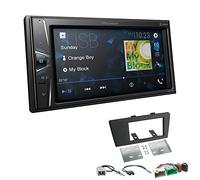 Pioneer DMH-G220BT 2-DIN Autoradio Mediacenter Bluetooth USB AUX passend für Volvo V70 II 2000-2003 schwarz 2000-2003