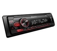 Pioneer Electronics MVH-S220DAB-AN, 1-DIN-Autoradio inklusive DAB-Antenne mit RDS und DAB+, rot, USB für MP3, WMA, WAV, FLAC, AUX-Eingang, Android-Unterstützung, iPhone-Steuerung, ARC App
