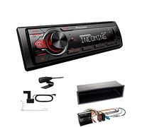Pioneer MVH-330DAB 1 DIN Autoradio DAB+ Bluetooth USB AUX passend für Peugeot 207 2006-2009 schwarz