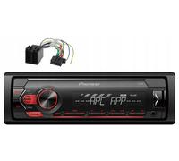 Pioneer MVH-S120UB Autoradio mit MP3 USB AUX 4#50W Rot + ISO Adapter