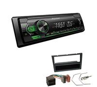 Pioneer MVH-S120UBG 1-DIN Autoradio mit grüner Beleuchtung und USB kompatibel mit Android-Smartphones inkl. Einbauset passend für Opel Corsa C 2000-2004 Charcoal