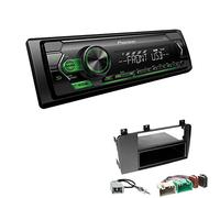 Pioneer MVH-S120UBG 1-DIN Autoradio mit grüner Beleuchtung und USB kompatibel mit Android-Smartphones inkl. Einbauset passend für Volvo V70 2004-2007 schwarz