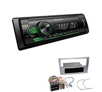 Pioneer MVH-S120UBG 1-DIN Autoradio mit grüner Beleuchtung und USB kompatibel mit Android-Smartphones inkl. Einbauset passend für Opel Astra H 2004-2010 matt Chrom