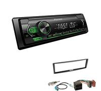 Pioneer MVH-S120UBG 1-DIN Autoradio mit grüner Beleuchtung und USB kompatibel mit Android-Smartphones inkl. Einbauset passend für Renault Clio III 2005-2012 schwarz