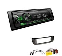 Pioneer MVH-S120UBG 1-DIN Autoradio mit grüner Beleuchtung und USB kompatibel mit Android-Smartphones inkl. Einbauset passend für Nissan Almera Tino 2000-2003 schwarz