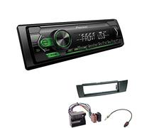 Pioneer MVH-S120UBG 1-DIN Autoradio mit grüner Beleuchtung und USB kompatibel mit Android-Smartphones inkl. Einbauset passend für BMW 3er E90 E91 E92 E93 2005-2013 schwarz