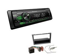 Pioneer MVH-S120UBG 1-DIN Autoradio mit grüner Beleuchtung und USB kompatibel mit Android-Smartphones inkl. Einbauset passend für Opel Corsa C 2000-2004 Charcoal-metallic