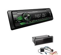 Pioneer MVH-S120UBG 1-DIN Autoradio mit grüner Beleuchtung und USB kompatibel mit Android-Smartphones inkl. Einbauset passend für Volkswagen VW T5 Transporter bis 2015 schwarz OEM 1-DIN