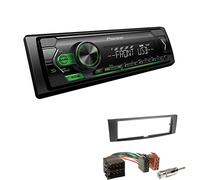 Pioneer MVH-S120UBG 1-DIN Autoradio mit grüner Beleuchtung und USB kompatibel mit Android-Smartphones inkl. Einbauset passend für Renault Laguna II 2005-2007 schwarz